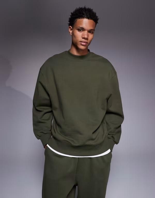 エイソス メンズ アウター パーカー・スウェット スウェット シャツ ASOS DESIGN premium heavyweight oversized sweatshirt in 400 gsm O