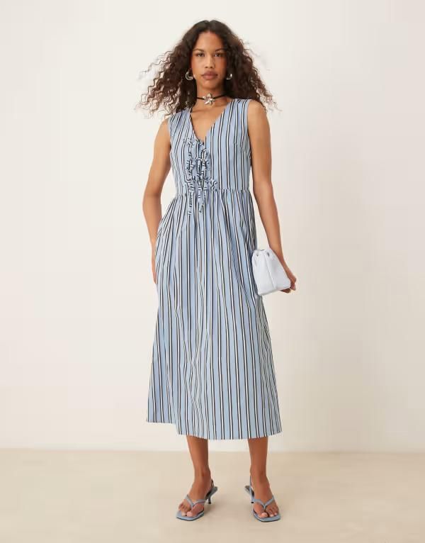 ノーバディーズ チャイルド レディース トップス ワンピース タイディテール ミディワンピース ミディ Nobodys Child Posey trapeze tie detail midi dres