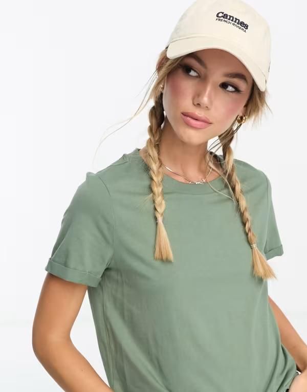 ヴェロモーダ レディース トップス Tシャツ Vero Moda Tshirt GREEN グリーン