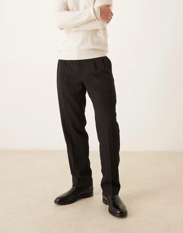 マンゴ メンズ ボトムス カジュアルパンツ Mango Milo tailored pants Black ブラック
