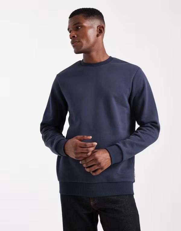 オンリーアンドサンズ メンズ アウター パーカー・スウェット クルーネック スウェット シャツ ONLY SONS crew neck sweatshirt in dark Blue nights ブ 11,610円