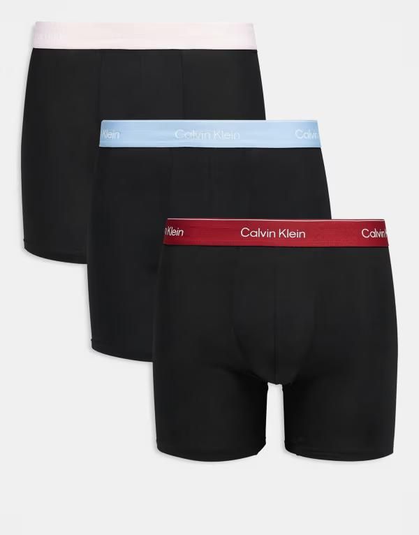 カルバンクライン メンズ アンダーウェア ボクサーパンツ コットン Calvin Klein Icon Cotton Stretch 3 pack boxer briefs with redbluec