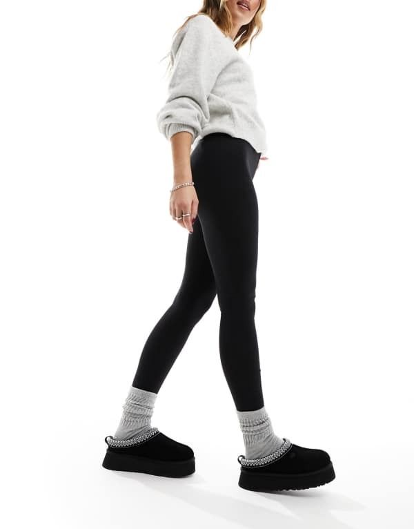 ピーシーズ レディース ボトムス レギンス Pieces high waisted leggings Black ブラック