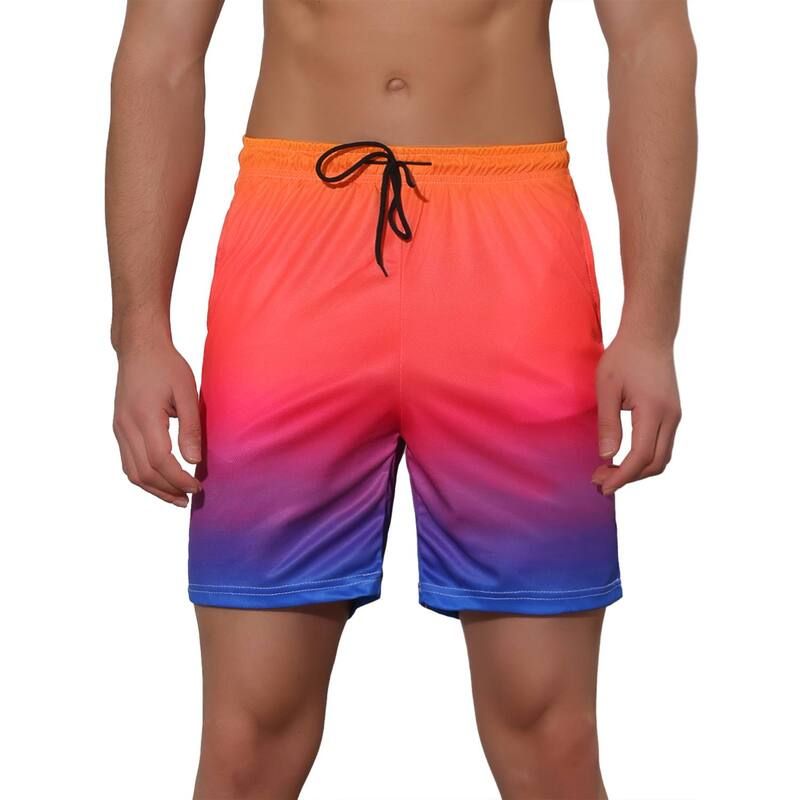 Lars Amadeus メンズ 水着 ハーフパンツ・ショーツ ショートパンツ Lars Amadeus Mens Color Block Drawstring Beach Board Swim Su