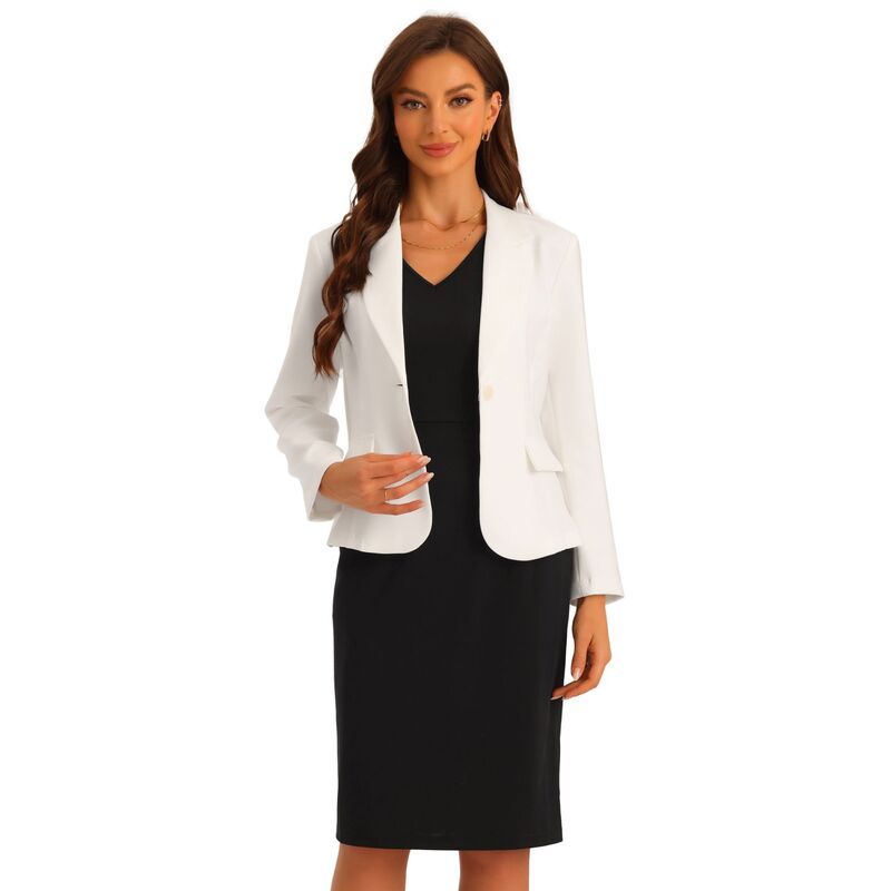 アレグラ ケー レディース アウター ジャケット・ブルゾン Vネック ブレザー ALLEGRA K Dressuit Sets For Womens Business 2pc Outfit Solid