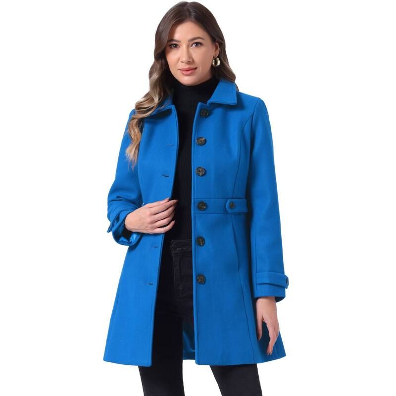 アレグラ ケー レディース アウター ジャケット・ブルゾン コート ALLEGRA K Womens Classic Single Breasted Winter Long Trenchcoat wi