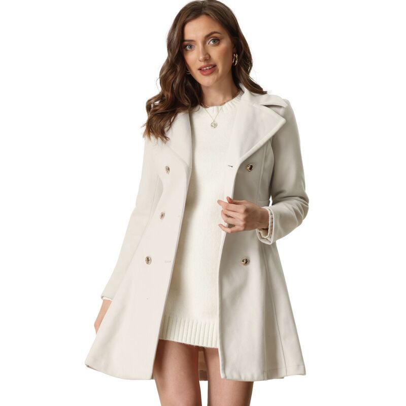 アレグラ ケー レディース アウター ジャケット・ブルゾン コントラスト コート ALLEGRA K Winter Long Coat For Womens Lapel Collar Contrast