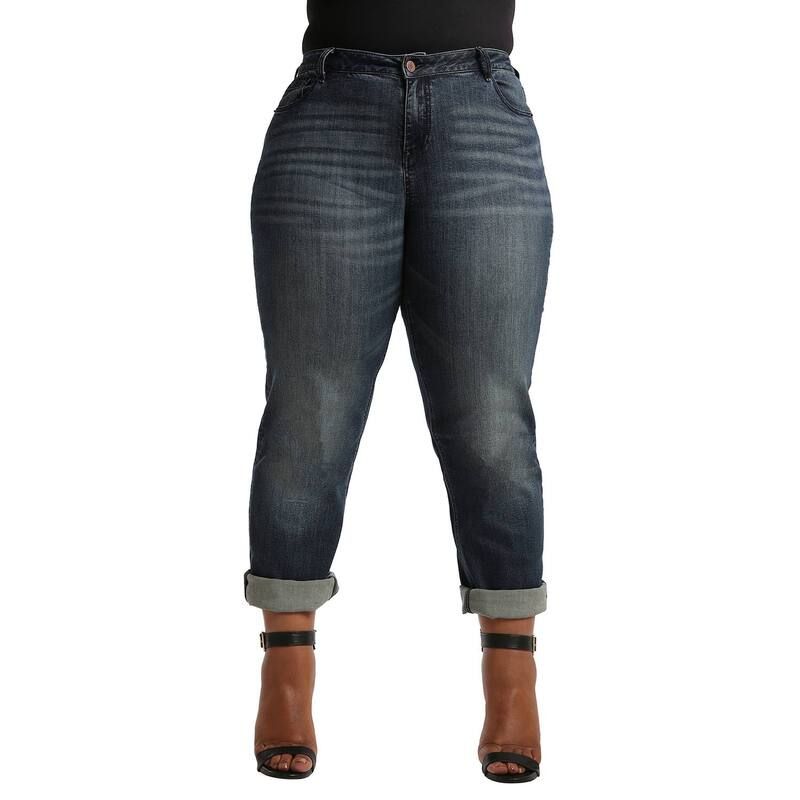 ポエティック ジャスティス レディース ボトムス デニムパンツ プラスサイズ ジーンズ Poetic Justice Plusize Womens Curvy Fit Boyfriend Jeans