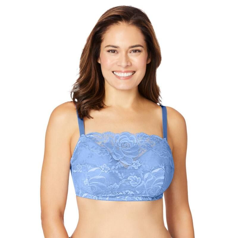 コンフォート チョイス レディース アンダーウェア ブラジャー プラスサイズ レース Comfort Choice Womens Plusize Lace Wireless Cami Bra Fren
