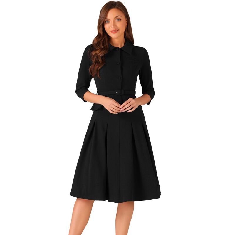 アレグラ ケー レディース アウター ジャケット・ブルゾン プリーツ スカート ブレザー ALLEGRA K Businesskirt Suit Sets For Womens 2 Piece Out