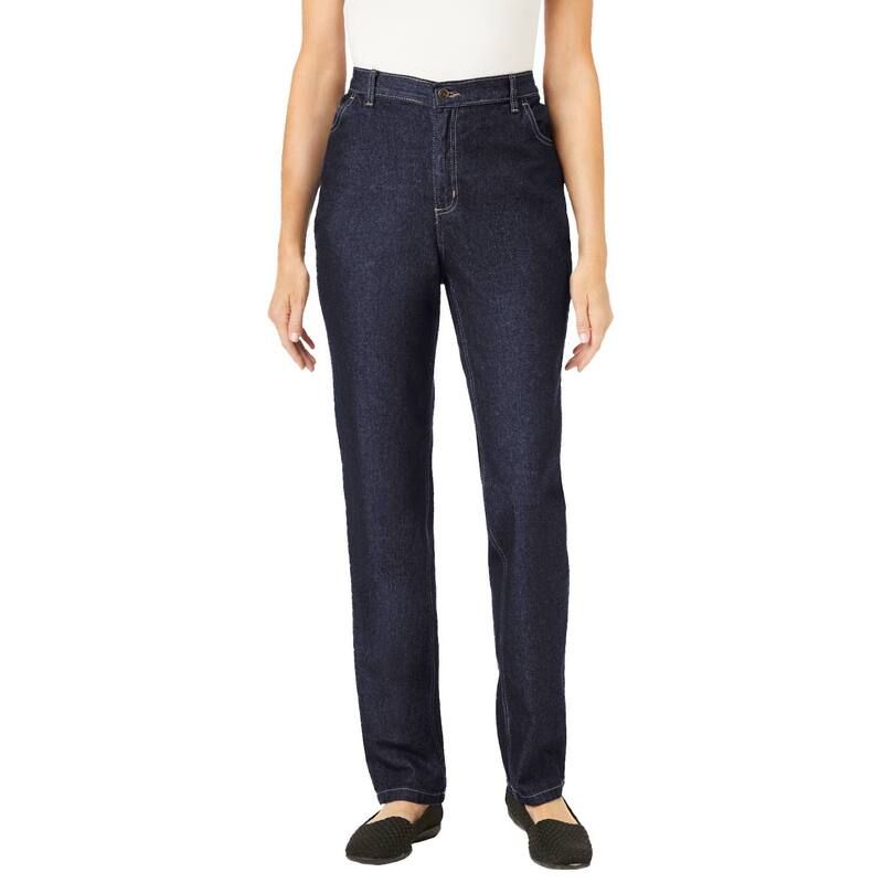 ウーマン ウィズイン レディース ボトムス デニムパンツ プラスサイズ トール コットン ジーンズ Woman Within Plusize Tall Perfect AllCotton BackEl