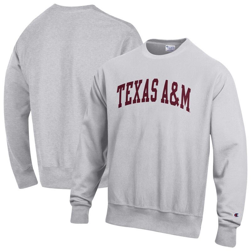 チャンピオン メンズ アウター パーカー・スウェット シャツ フリース Mens Champion Gray Texas AM Aggies Reverse Weave Fleece Sweatshi