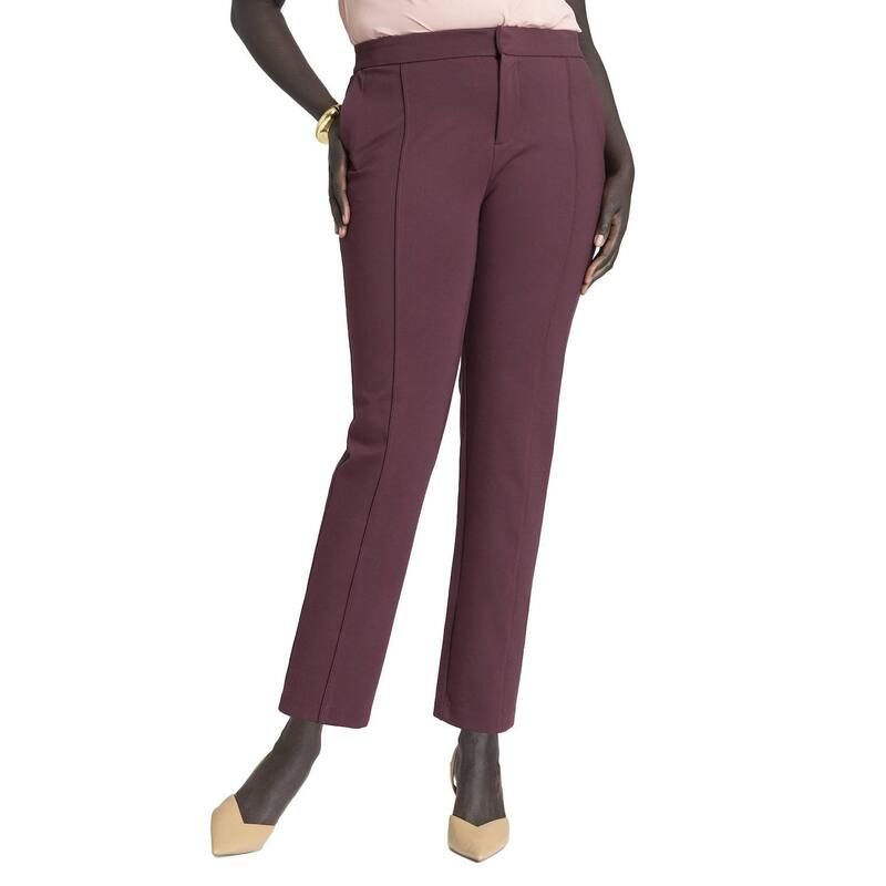 エロクイ レディース ボトムス カジュアルパンツ プラスサイズ ELOQUII Womens Plusize The Ultimate Stretch Slim Leg Pant Vineyard W