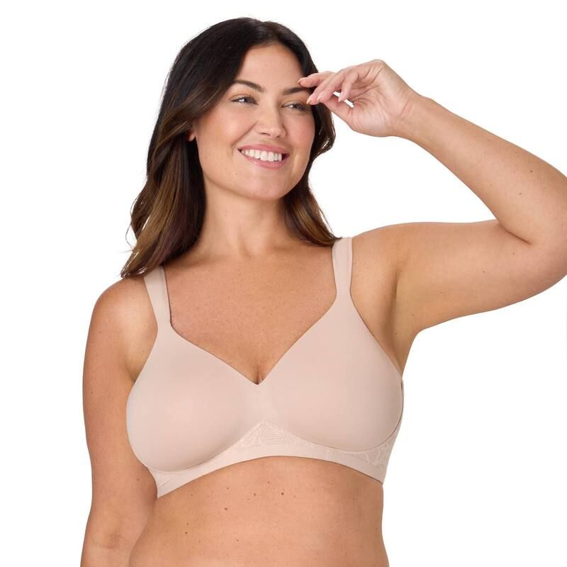 バリ レディース アンダーウェア ブラジャー Womens Bali Cool Smoothing Wireless Foam Bra DF4582 Almond