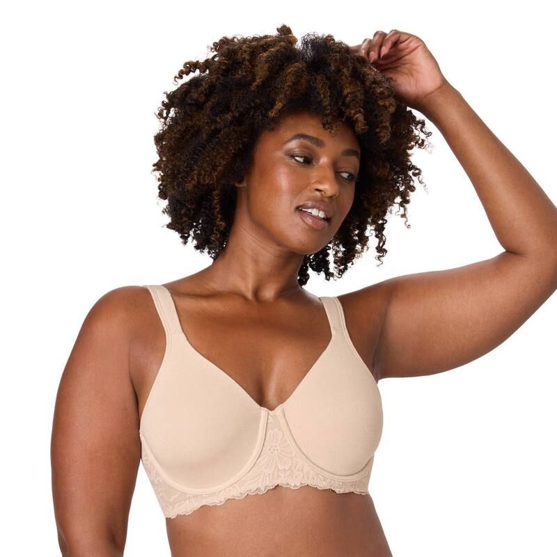 バリ レディース アンダーウェア ブラジャー ミニ Womens Bali Breathe Minimizer Bra DF3423 Almond