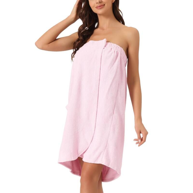 cheibear レディース アンダーウェア ナイトウェア キャップ cheibear Womens Towel Wrap Robe Bathrobe Spa Towels With Shower C