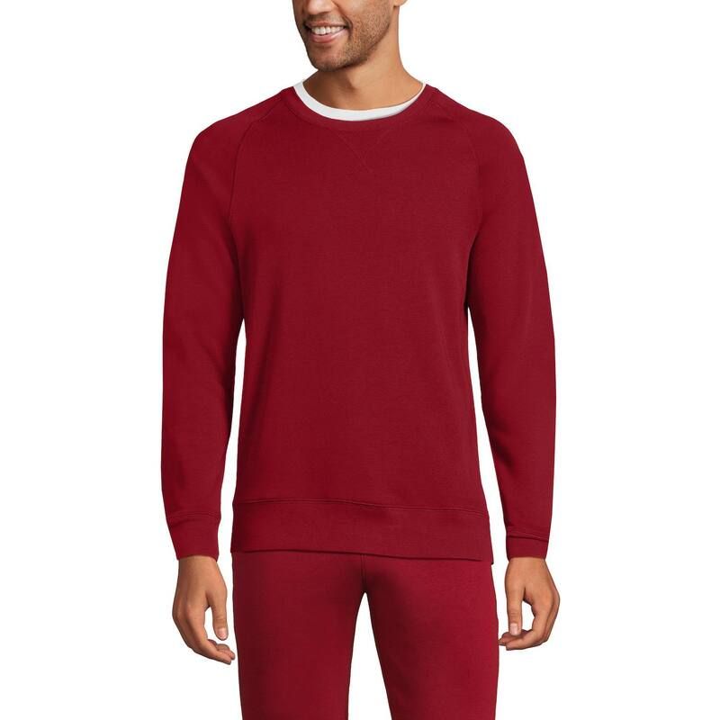 ランズエンド メンズ トップス Tシャツ クルーネック スウェット Adult Lands End School Uniform Crewneck Sweatshirt Garnet