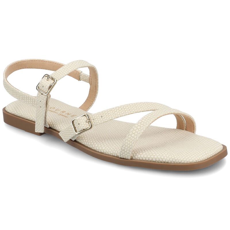 ジャーニー レディース シューズ サンダル アンクル Journee Brianna Womens Ankle Strap Sandals Bone Lizard