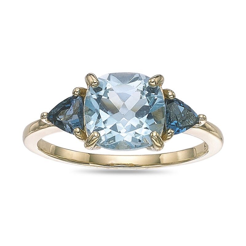 Gemminded レディース アクセサリー リング Gemminded 18k Gold Over Silver Blue Topaz Ringold Tone ゴールド