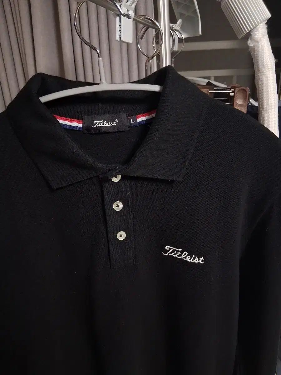 タイトリスト ゴルフウェア 黒 半袖 カラーTシャツ L