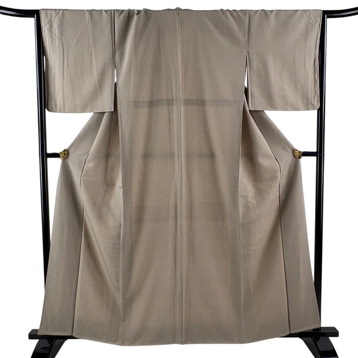 【美品】 江戸小紋 身丈160.5cm 裄丈66cm M 袷 万筋 薄茶色 正絹 名品 【中古】