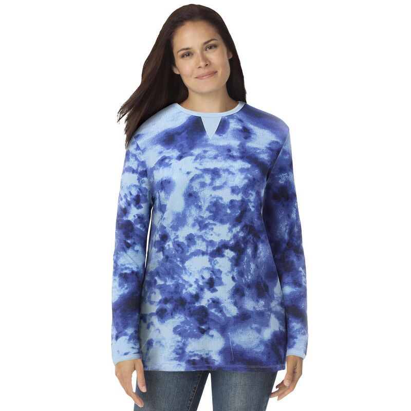 ウーマン ウィズイン レディース トップス Tシャツ プラスサイズ スウェット Woman Within Plusize Ultra Soft Waffle Thermal Sweatshirt Na