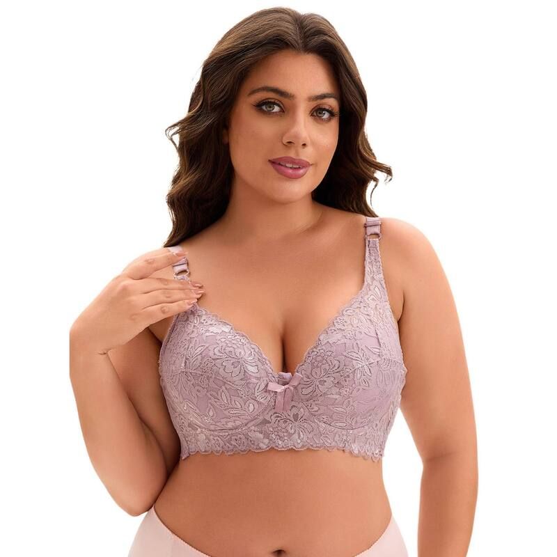 アレグラ ケー レディース アンダーウェア ブラジャー レース ALLEGRA K Womens Underwired Lace Adjustable Straps Pushup 34 Cup Bra