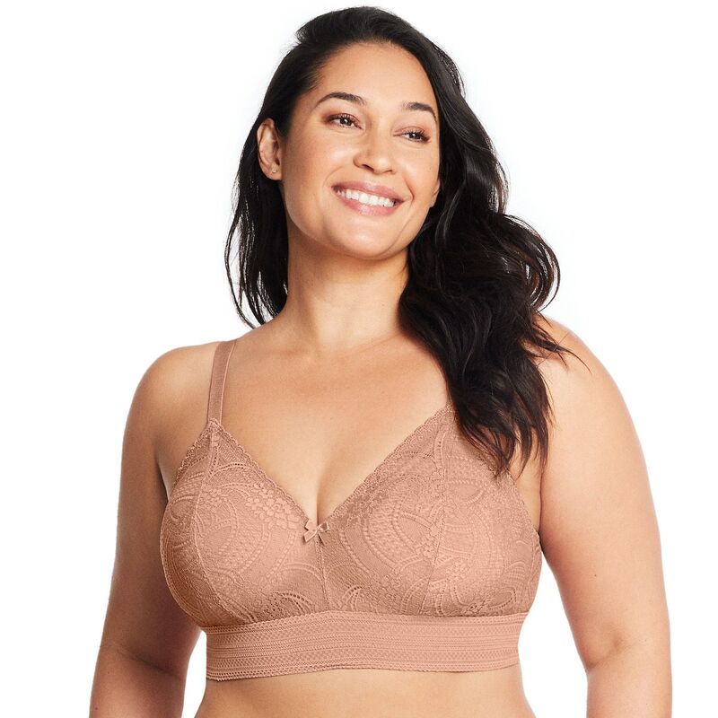 グラマライズ レディース アンダーウェア ブラジャー プラスサイズ レース Plusize Glamorise Full Figure Gramercy Luxe Lace Wireless Bral
