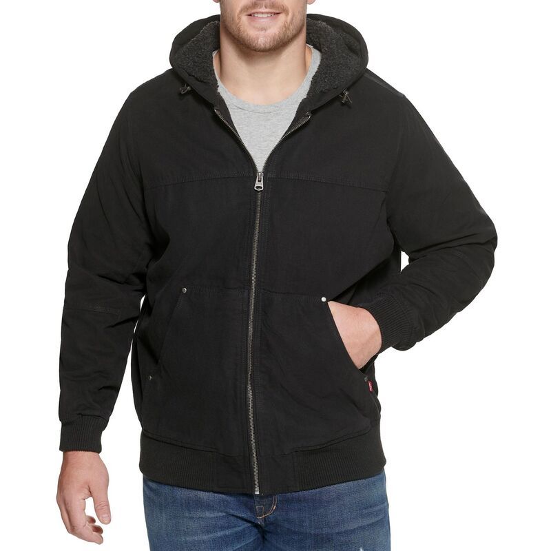 リーバイス メンズ アウター ジャケット・ブルゾン トール Big TallevisR SherpaLined Trucker Jacket Black ブラック