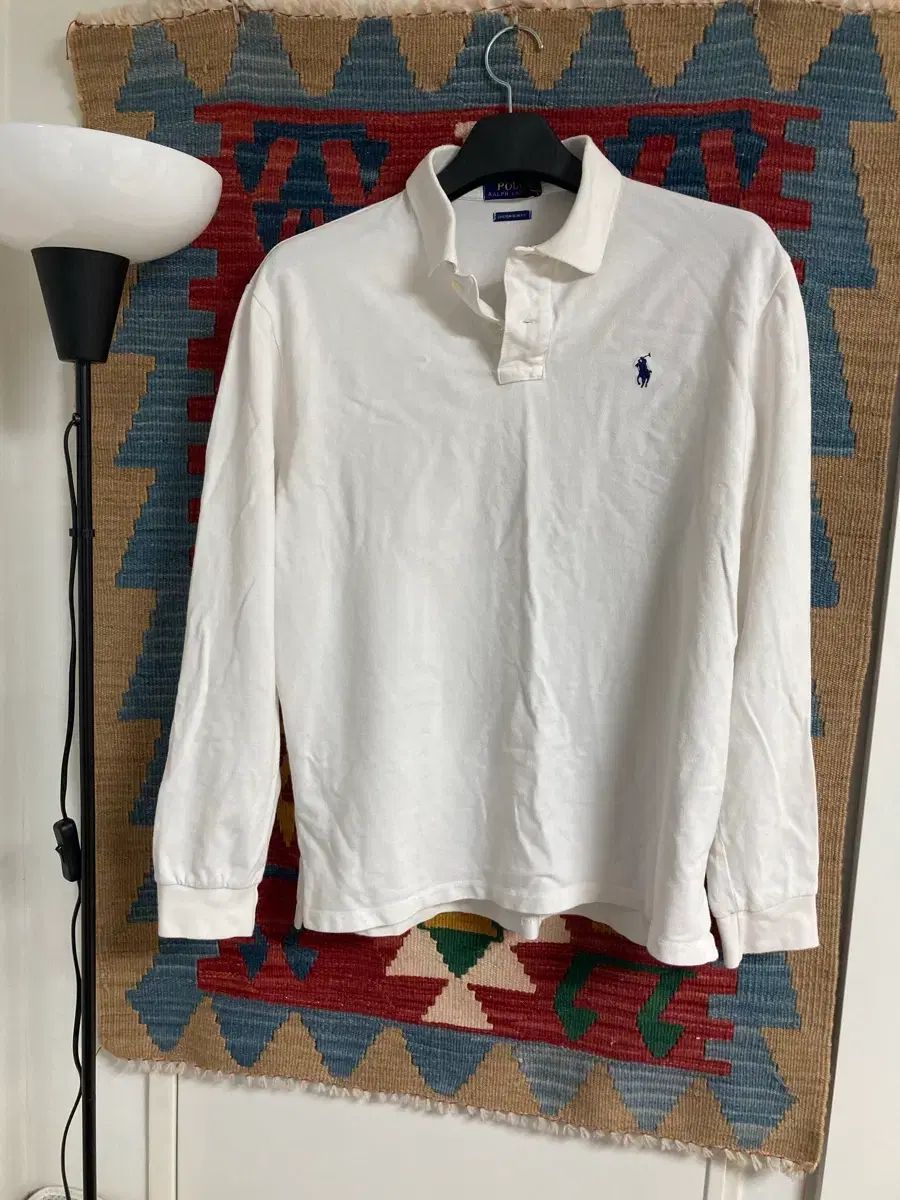 POLO RALPH LAUREN ポロラルフローレン 長袖 カラーTシャツ 白