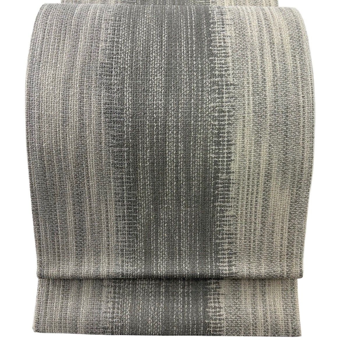 【美品】 袋帯 名品 証紙 幾何学 ベージュ 六通 正絹 【中古】