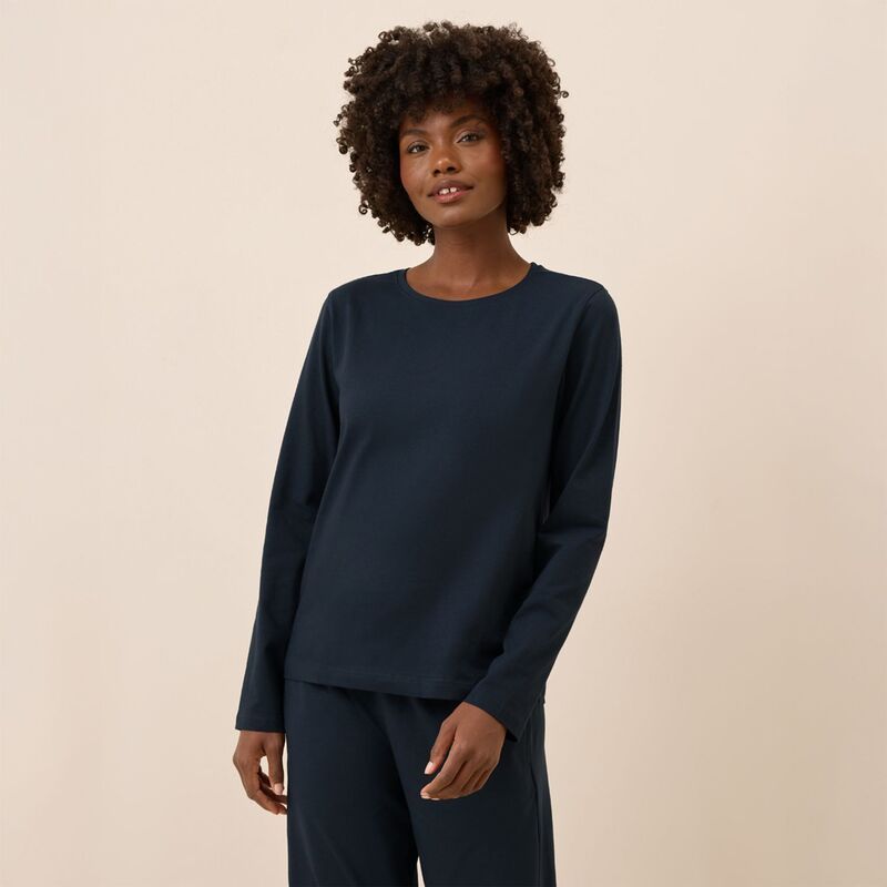 パクト レディース トップス Tシャツ コットン Pact Cool Stretch Relaxed Sleep Shirt Made With Cotton Midnight Blue ブルー
