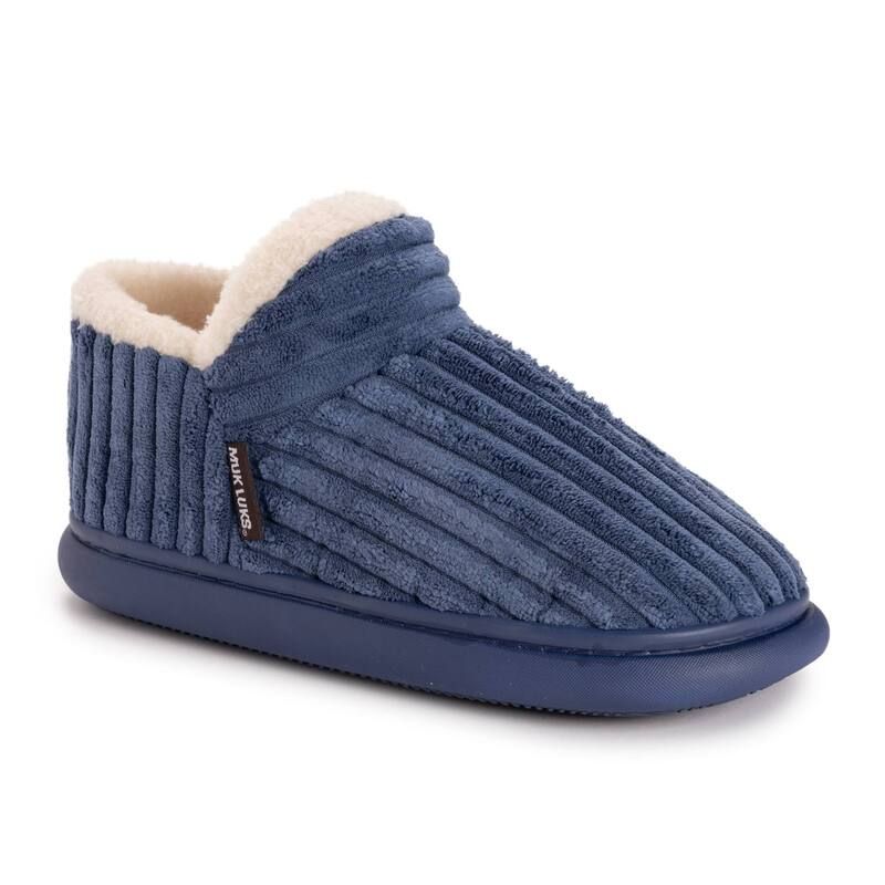 ムクルクス レディース シューズ サンダル アンクル ブーツ MUK LUKS Aveline Womens Lined Ankle Bootie Slippers Blue ブルー