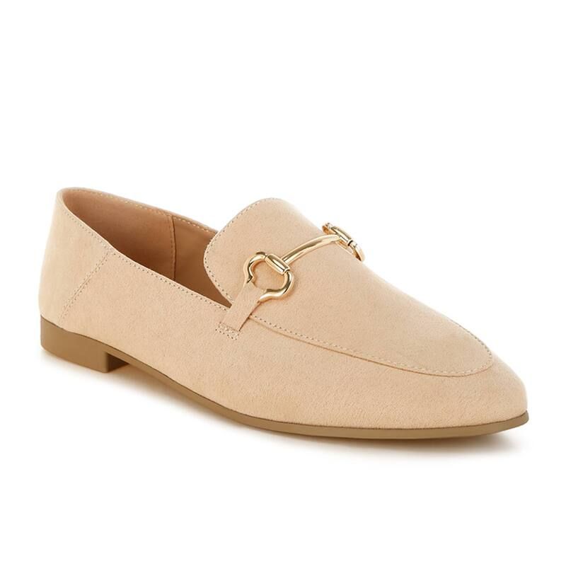 ロンドンラグ レディース シューズ スリッポン・ローファー London Rag Noltas Womens Bit Detail Flat Loafers Beige ベージュ