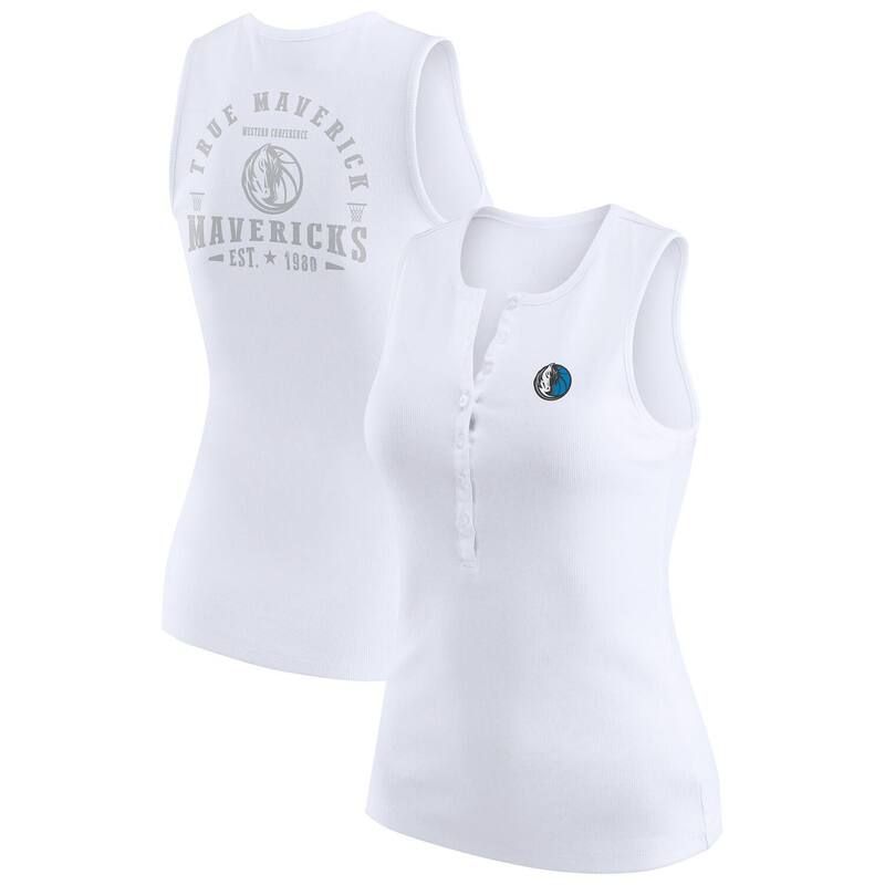 ウェア バイ エリン アンドルーズ レディース トップス Tシャツ ニット Womens WEAR by Erin Andrews White Dallas Mavericks RibKnit Hen