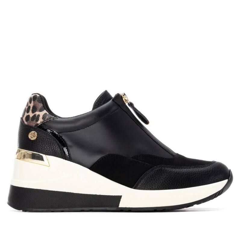キシタイ レディース シューズ スニーカー XTI Womens Wedge Sneakers 144655 Black ブラック