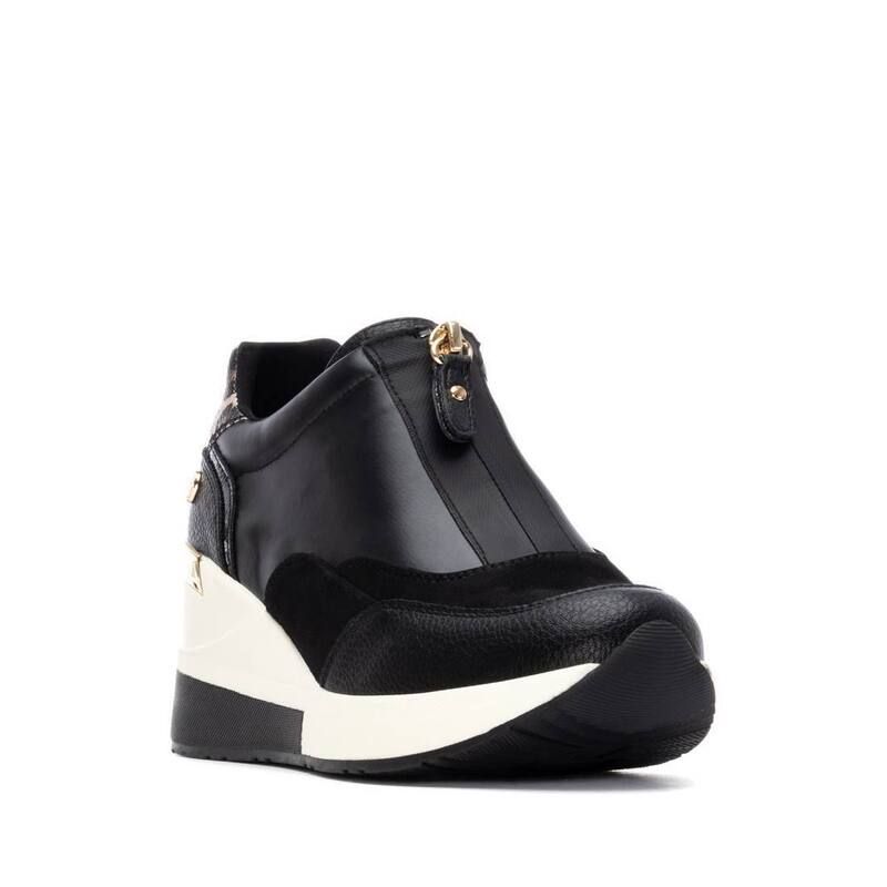 キシタイ レディース シューズ スニーカー XTI Womens Wedge Sneakers 144655 Black ブラック