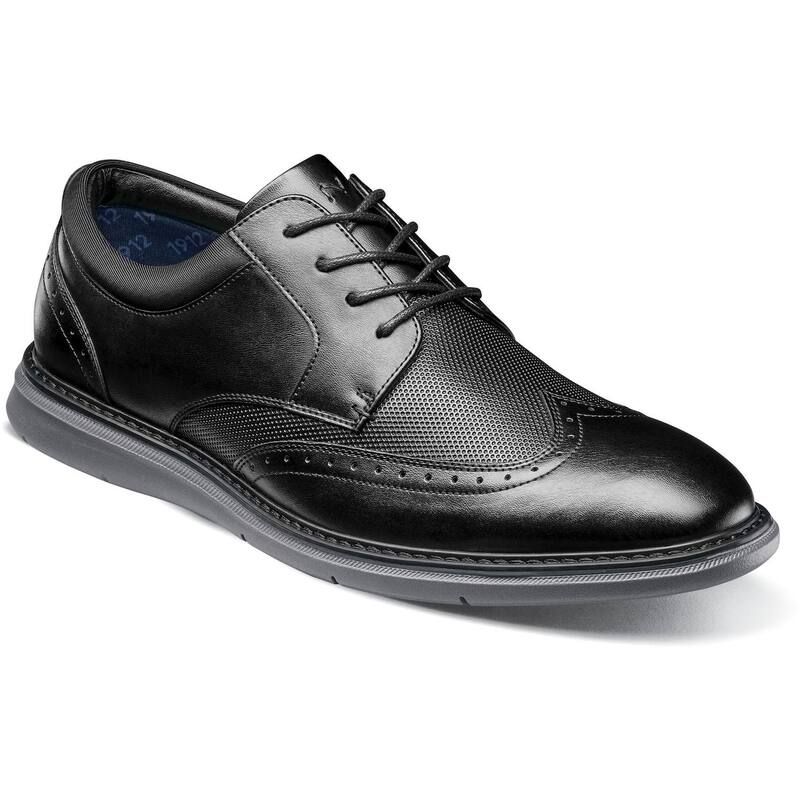 ノンブッシュ メンズ シューズ オックスフォード ウィングチップ Nunn Bush Chase Mens Wingtip Oxford Shoes Black ブラック