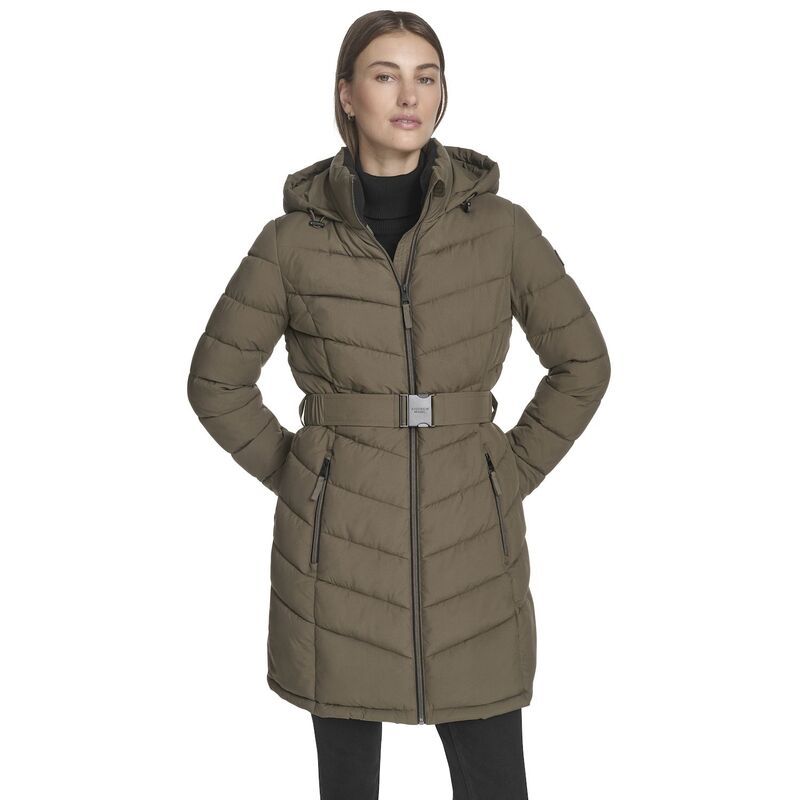 マークニューヨーク レディース アウター ジャケット・ブルゾン コート Womens Andrew Marc New York Belted Puffer Coat Juniper