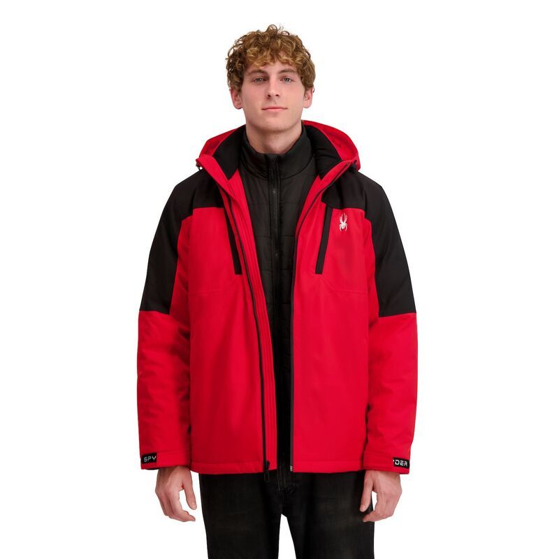 スパイダー メンズ アウター ジャケット・ブルゾン Menspyder Snow System Hooded Winter Jacket Red レッド