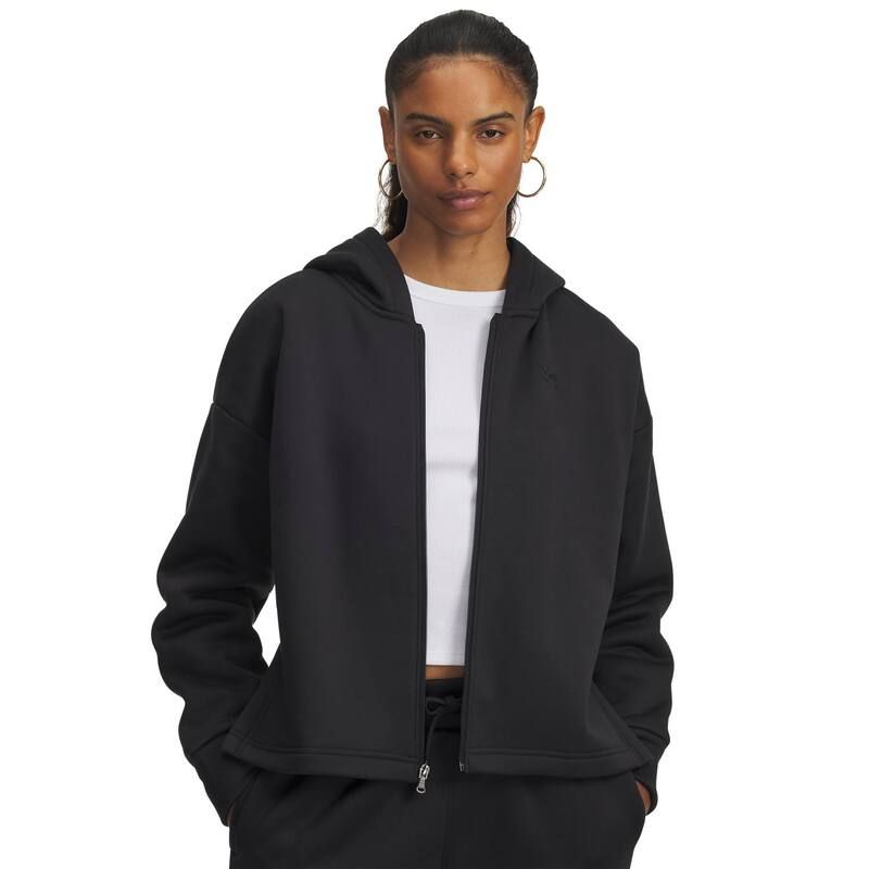 アンダーアーマー レディース トップス Tシャツ フリース パーカー Womens Under Armour Fleece Full Zip Hoodie Black ブラック