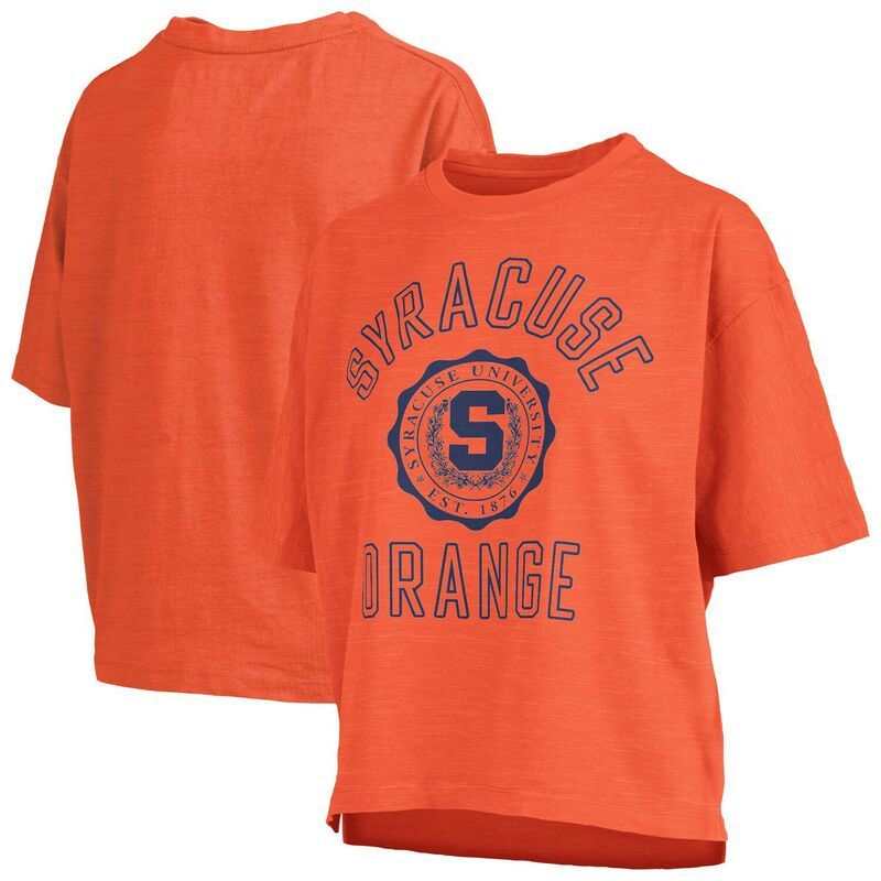 プレスボックス レディース トップス Tシャツ Womens Pressbox Orange Syracuse Orange Motley Crew Bishop Waist Length Overs