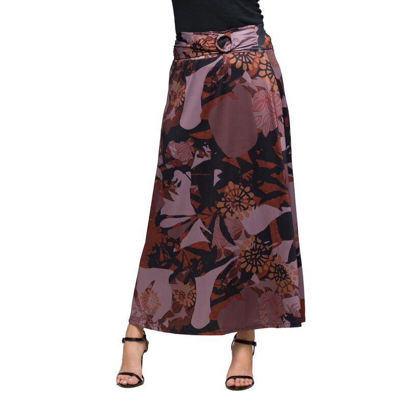 24 セブンコンフォート レディース ボトムスカート フラワー柄 プリント マキシ フラワー Womens 24Seven Comfort Apparel Floral Print Maxi Skir