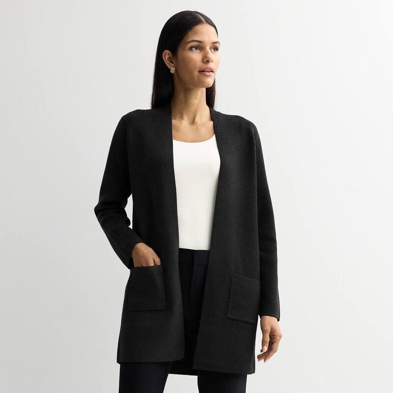 ナインウェスト レディース アウター ニット・セーター コート Womens Nine West Coatigan Sweater Mineral Black ブラック