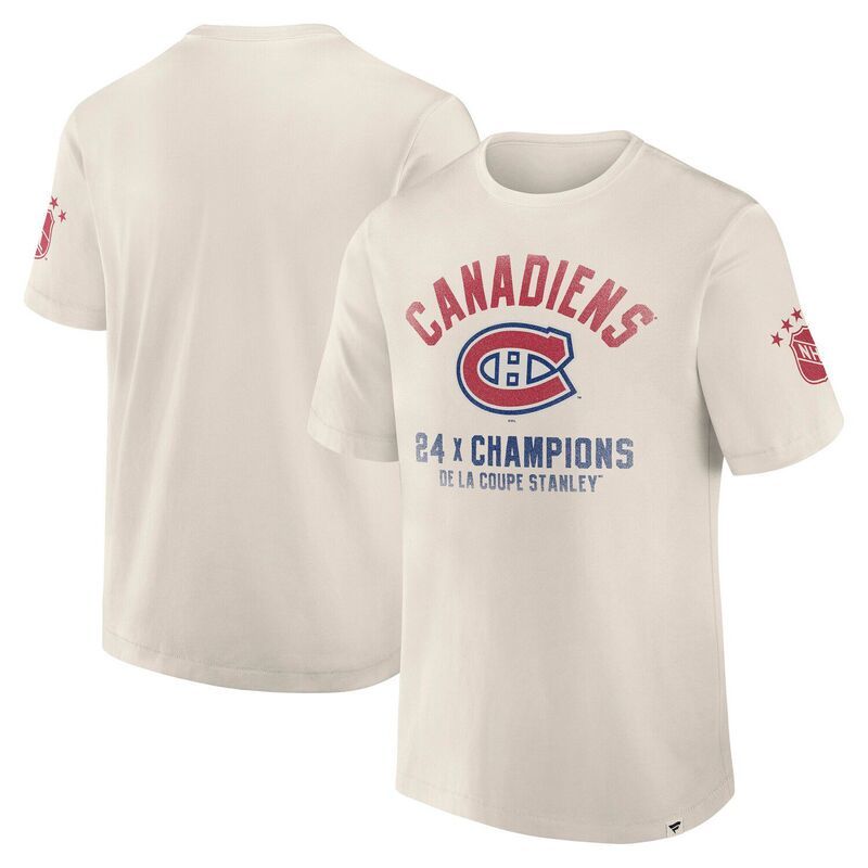 ファナティクス メンズ トップス Tシャツ Mens Fanatics White Montreal Canadiens Decades Collection Timeless TShirt Cnd