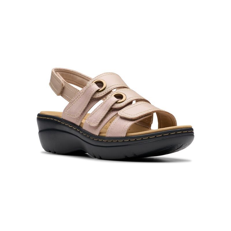クラークス レディース シューズ サンダル Clarks Merliah2 Womens Wedge Sandalsand Leather サンド
