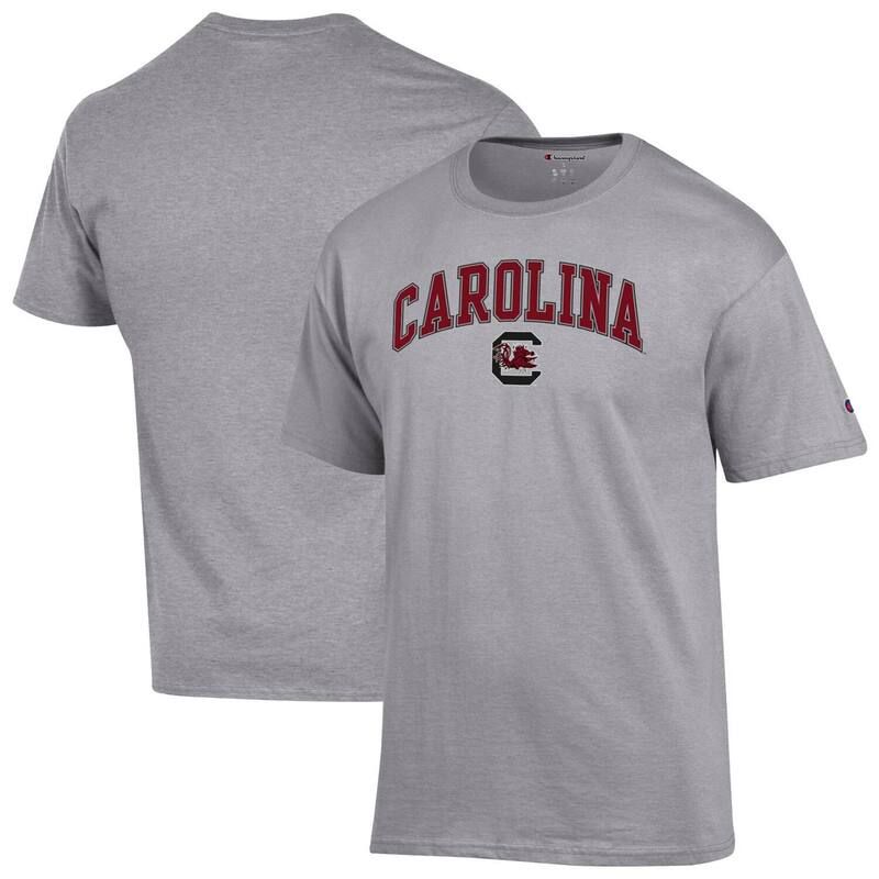 チャンピオン メンズ トップス Tシャツ ロゴ MensChampion Heather Gray South Carolina Gamecocks Arch Over Logo TShirt Scr