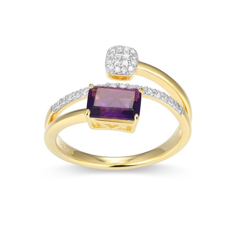 アンブランデッド レディース アクセサリー リング Unbranded 18k Gold and Rhodium Over Sterling Silver 15 CaratW LabGrown Dia