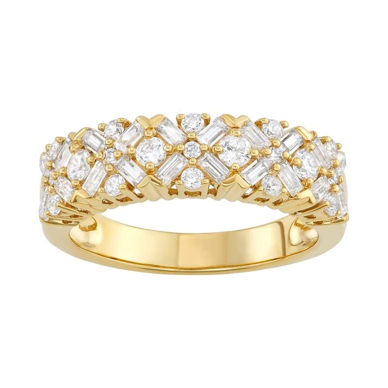 ヴェラウォン レディース アクセサリー リング Simply Vera Wang 34 CaratW Diamond Baguette Ring Yellow イエロー