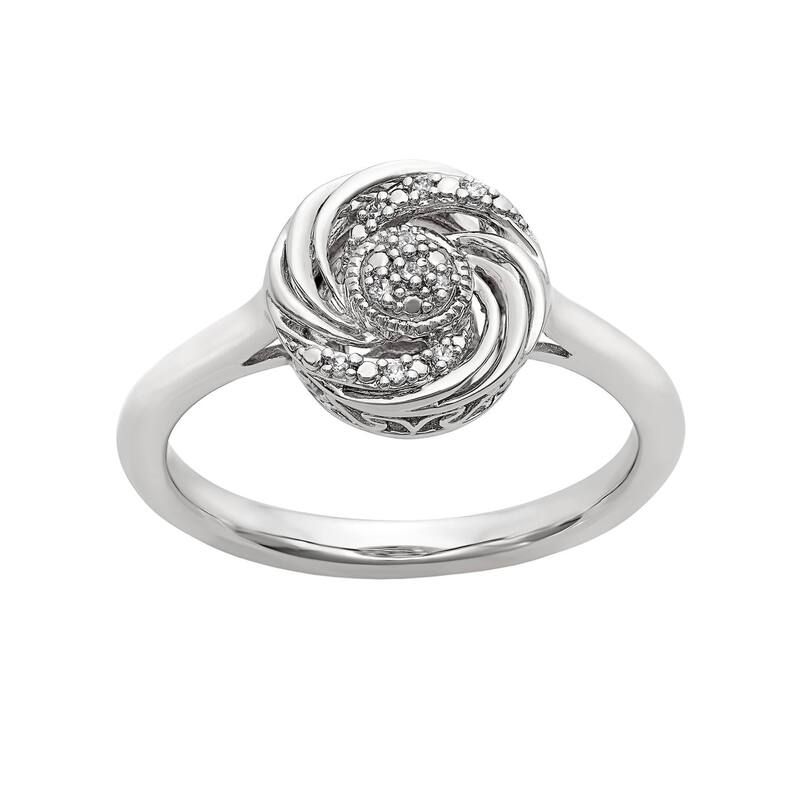 ヴェラウォン レディース アクセサリー リング Simply Vera Wang Diamond Accent Sterling Silver Swirl Ring White ホワイト